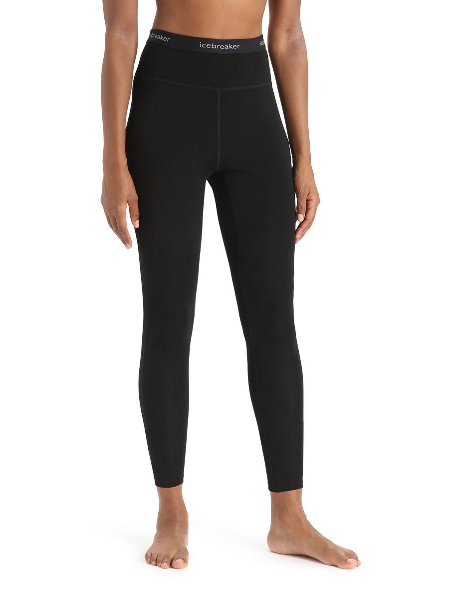 Black Women\'s Icebreaker 15.5 Merino Thermal Leggings | USA 1538SGLO